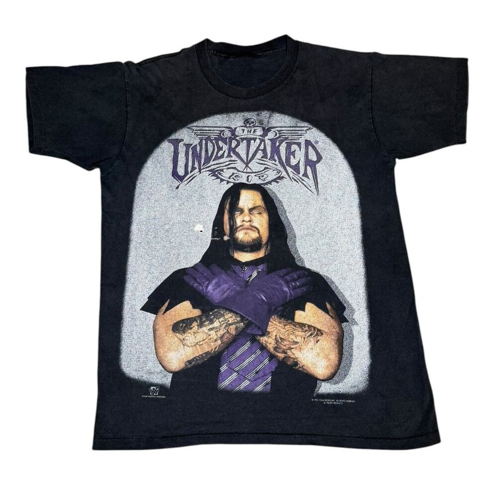 Vintage 90s WWE WWF The Undertaker Tombstone T-Shirt